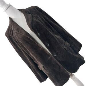 J. JILL! HEATHER BROWN WIDE WALE CORDUROY DECONSTRUCTED JACKET, BLAZER! SZ L